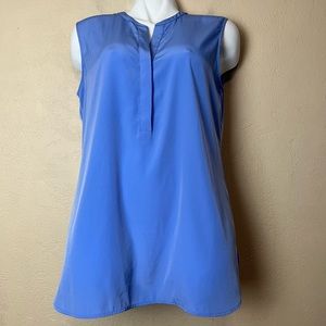 Chicos‎ Blue  Pull over sleeveless blouse Size 2 Lightweight